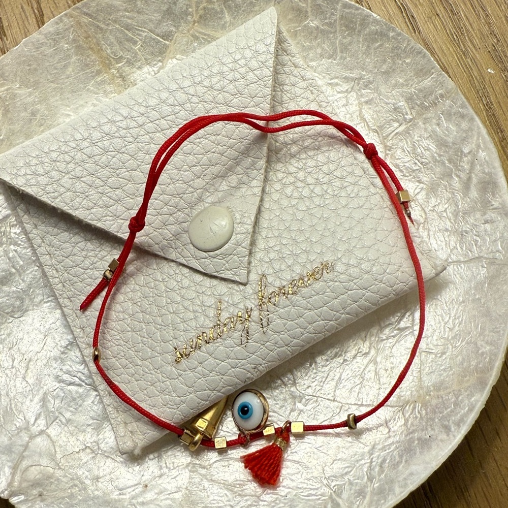 Sunday Forever Evil Eye Tassel Bracelet — Lucky Charm Jewelry